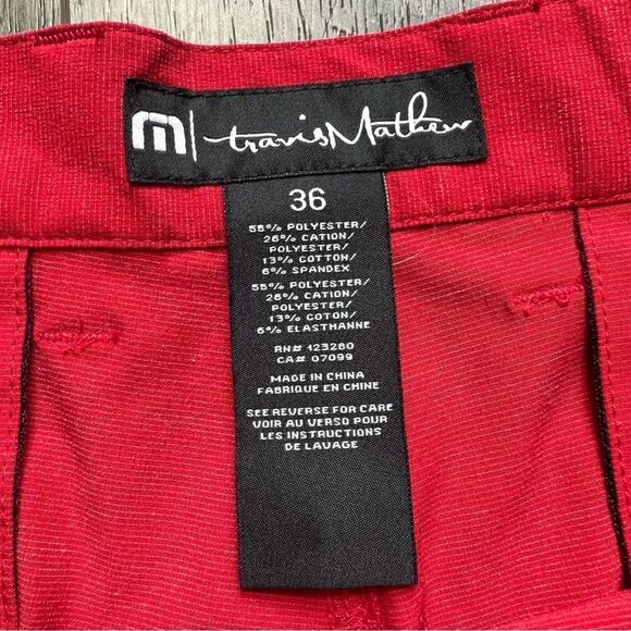 Travis Mathew Beck Shorts Performance Short Red Size 36 - Picture 4 of 8
